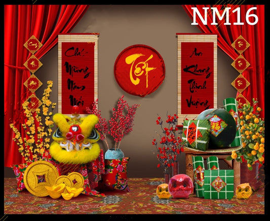 Super High Quality Back Drop. Code (NM16) for Tet Vietnamese New Year