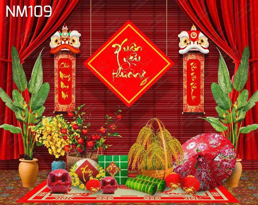 Super High Quality Back Drop. Code (NM109) for Tet Vietnamese New Year