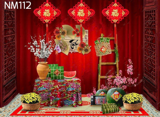 Super High Quality Back Drop. Code (NM112) for Tet Vietnamese New Year